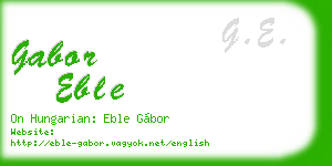gabor eble business card